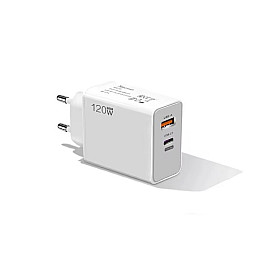 Сетевое зарядное устройство Gan 120W Charger + Кабель 6A USB-A to USB-C Белый (SH0000313)
