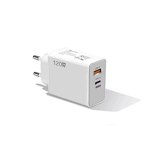 Сетевое зарядное устройство Gan 120W Charger + Кабель 6A USB-A to USB-C Белый (SH0000313)