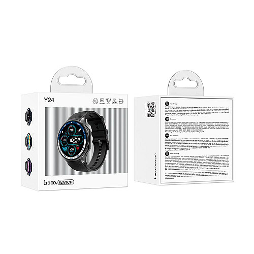 Смарт часы Hoco Y24 Smart sports watch IP67 390mAh Black (35961_3605888)