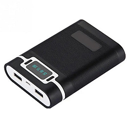 Корпус Power Bank під акумулятори Power 4x18650 макс 10000 mA Чорний (M08C225W)