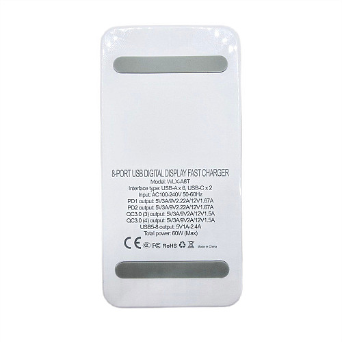 Мультизарядное устройство Addap 8 портов USB A8T 60 W PD+QC (WLX-A8T)