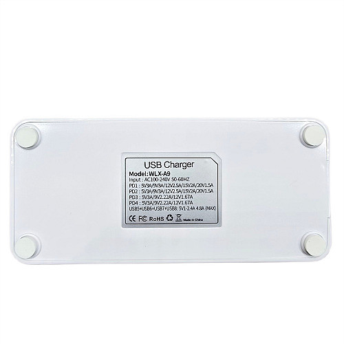 Мультизарядное устройство Addap 8 портов USB Type-C A9 65 W PD (WLX-A9)