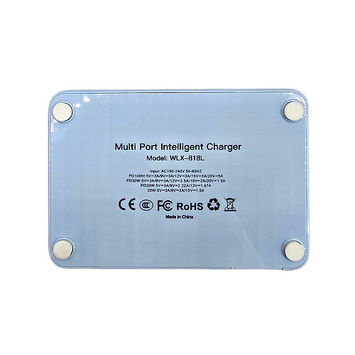 Мультизарядное устройство Addap GaN 6 портов USB + Type-C 220 W QC3.0+PD (WLX-818L)
