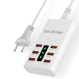 Сетевое зарядное устройство Addap 6 USB портов 30 Вт Smart USB Charger A5 (XL-A5)