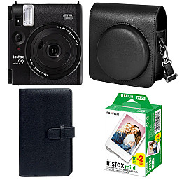Подарочный набор Камера Fujifilm Instax Mini 99/Фотобумага 20шт/Чехол/Фотоальбом на 108 фото Черный