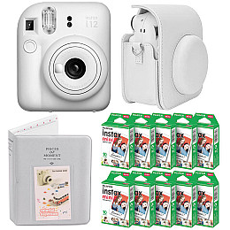 Подарочный набор камера Fujifilm Instax Mini 12/Фотобумага 100 шт/Чехол/Фотоальбом на 64 фото Белый 2516978244