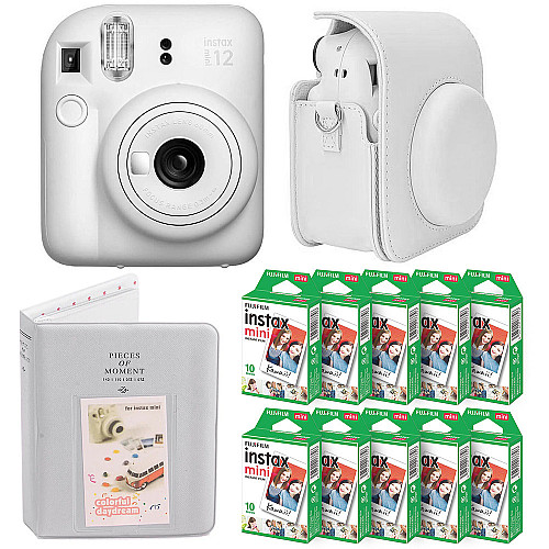 Подарочный набор камера Fujifilm Instax Mini 12/Фотобумага 100 шт/Чехол/Фотоальбом на 64 фото Белый 2516978244