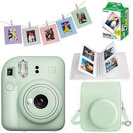 Подарочный набор камера Fujifilm Instax Mini 12/Фотобумага 20шт/Чехол/Фотоальбом на 64 фото/Набор фоторамок 10 шт 2516978249