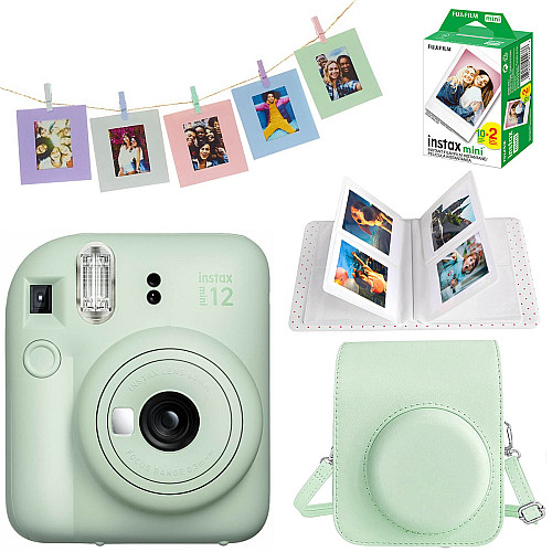 Подарочный набор камера Fujifilm Instax Mini 12/Фотобумага 20шт/Чехол/Фотоальбом на 64 фото/Набор фоторамок 10 шт 2516978249