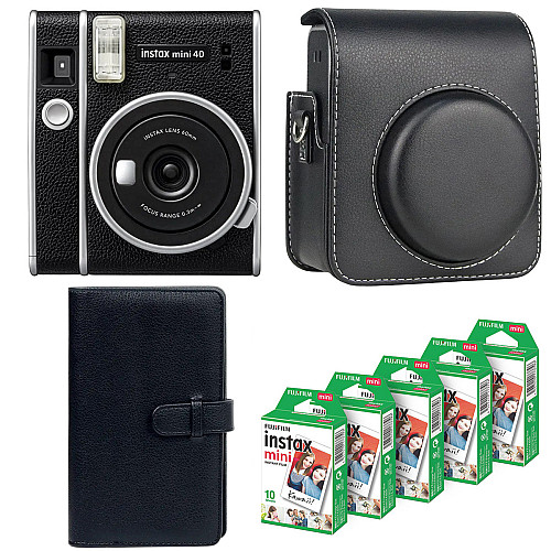 Подарунковий набір Фотоапарат Fujifilm Instax Mini 40/Фотопапір 50 шт/Чохол/Фотоальбом на 108 фото Ч
