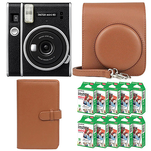 Подарочный набор Фотоаппарат Fujifilm Instax Mini 40/Фотобумага 100 шт/Чехол/Фотоальбом на 108 фото К