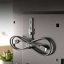 Органайзер-фиксатор кабеля Captain 1 шт 3М Чорний hub_klljvu