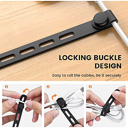 Фиксатор кабеля Captain 10 шт Черный hub_49s8is