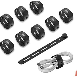 Фиксатор кабеля Captain 5 шт Черный hub_bxfv10