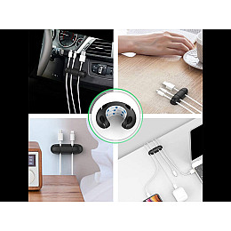 Фиксатор кабеля OLAS 1 шт на 4 провода 3М Черный