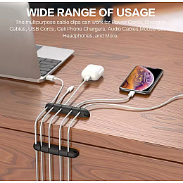 Фиксатор кабеля OLAS 1 шт на 6 проводов 3М Черный