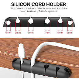 Фиксатор кабеля OLAS 1 шт на 6 проводов 3М Черный