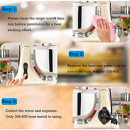 Фиксатор кабеля OLAS 3М 1 шт Черный