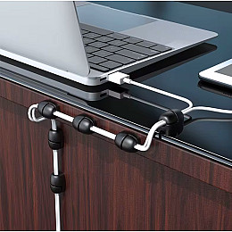 Фиксатор кабеля Beus Lencent самоклеящийся 3М 5 шт М Черный