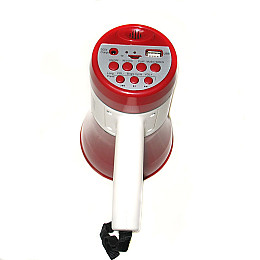 Мегафон рупор громкоговоритель UKC ER-22 Белый с красным (008331)