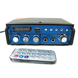 Усилитель звука Bluetooth караоке UKC SN 666 BT Blue (007543)