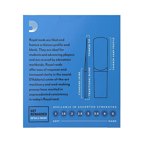 Трости для саксофона альт D'Addario Royal RJB1030 - Alto Sax #3.0 - 10-Pack