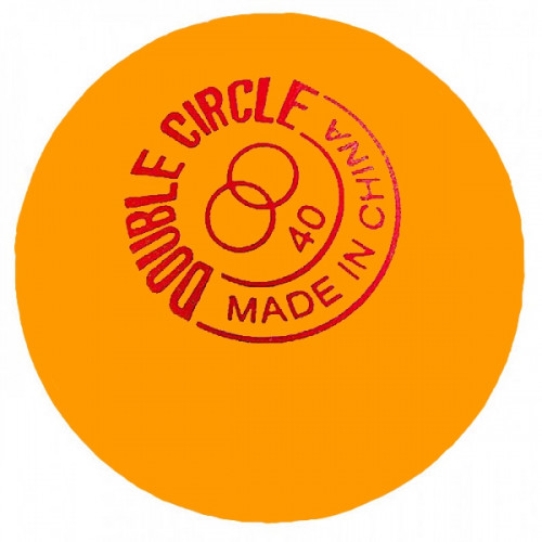 Мячи для настольного тенниса DHS Double Circle Dual 40+ 120 шт Orange