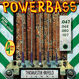 Струны для бас-гитары Thomastik-Infeld EB344 Powerbass Round Wound Medium Light 4-Strigs Bass 47/107