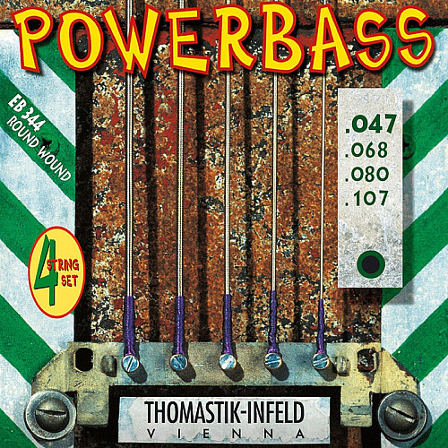 Струны для бас-гитары Thomastik-Infeld EB344 Powerbass Round Wound Medium Light 4-Strigs Bass 47/107