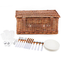 Набор для пикникана 4 человека Hikko 46х30х20 см Brown Lefard AL118030