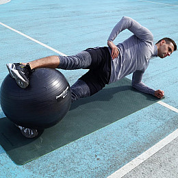 М'яч для фітнесу та гімнастики Power System PS-4011 55см Чорний