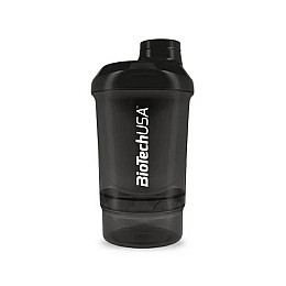 Шейкер BioTechUSA Shaker Wave + Nano 300ml +150ml container Black