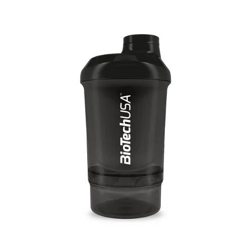 Шейкер BioTechUSA Shaker Wave + Nano 300ml +150ml container Black