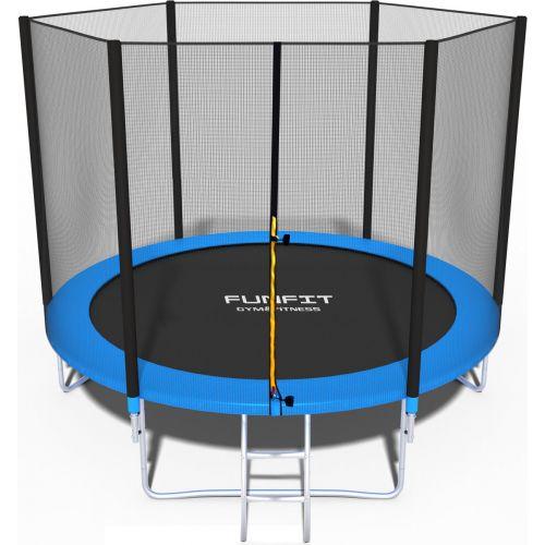 Батут Funfit 8ft (252cm) синий с внешней сеткой