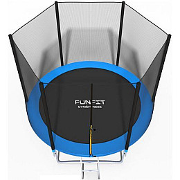 Батут Funfit 8ft (252cm) синий с внешней сеткой