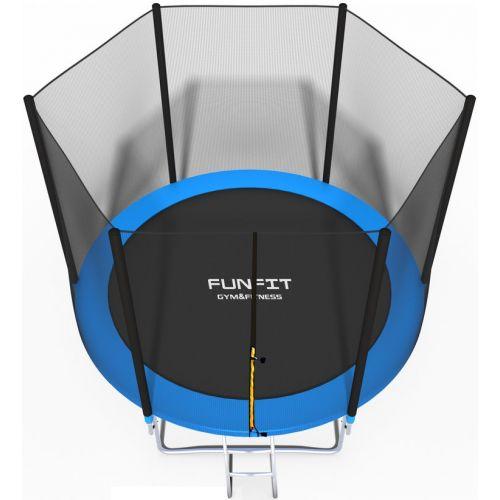 Батут Funfit 8ft (252cm) синий с внешней сеткой