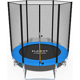 Батут Funfit 6ft (183cm) синий с внешней сеткой