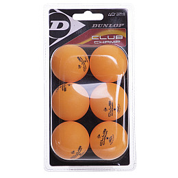 Набір м'ячів для настільного тенісу DUNLOP CLUB CHAMP 40+ MT-679315 6шт Оранжевий