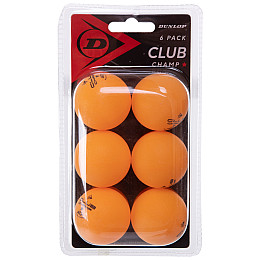 Набір м'ячів для настільного тенісу DUNLOP 40+ CLUB CHAMP DL679350 6шт Оранжевий