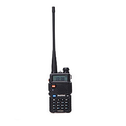 Рація Baofeng UV-5R Black + Посилена гарнітура з кнопкою РТТ