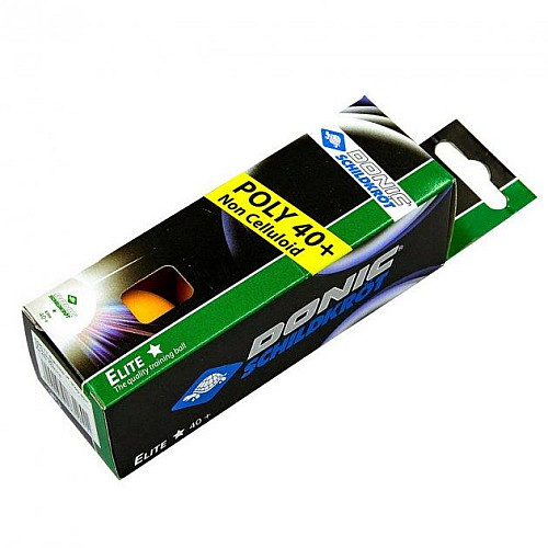 Мячи Donic Elite 1звезда 3шт 40+ orange 608318-40+