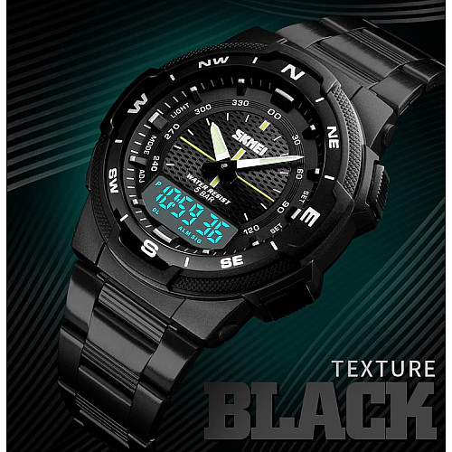 Мужские часы Skmei 1370 Marshal Black Черные