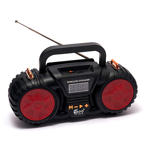 Портативне FM-радіо EPE FP-131-S з USB/TF/MP3 Чорний з червоним FK31-401