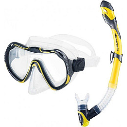 Набор маска и трубка Aqua Speed Java + Elba 8206 Желтый OSFM 5908217682062