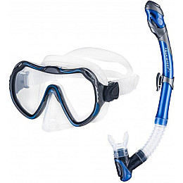Набор маска и трубка Aqua Speed Java + Elba 8205 Cиний OSFM (5908217682055)