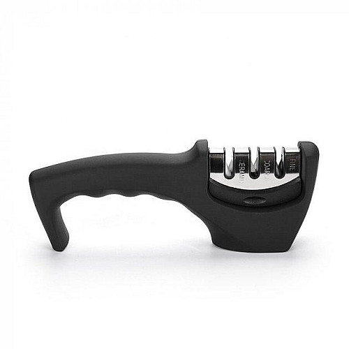 Точилка для ножей ручная RIAS Sharpener с тремя видами заточки Black (3_03119)