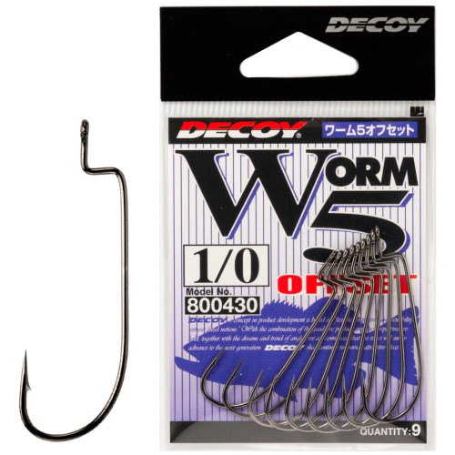 Крючок Decoy Worm5 Offset 01 9 шт/уп (1013-1562.02.15)