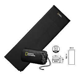 Cамонадувний каремат National Geographic Sleeping Matt 183x51x2 cм Black