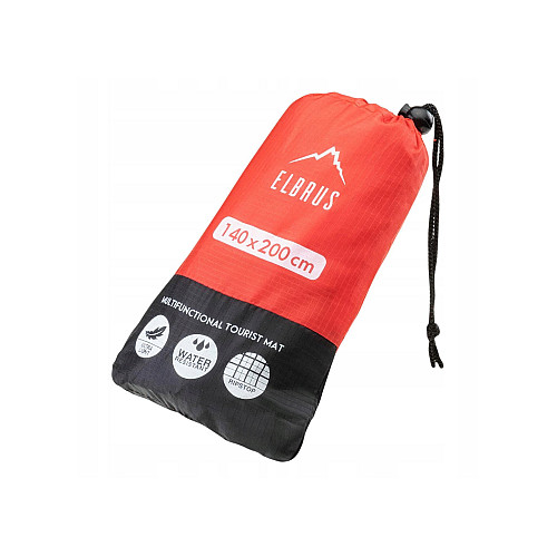 Коврик туристичний Elbrus Alpido Ripstop Червоний-Чорний 200x140 см