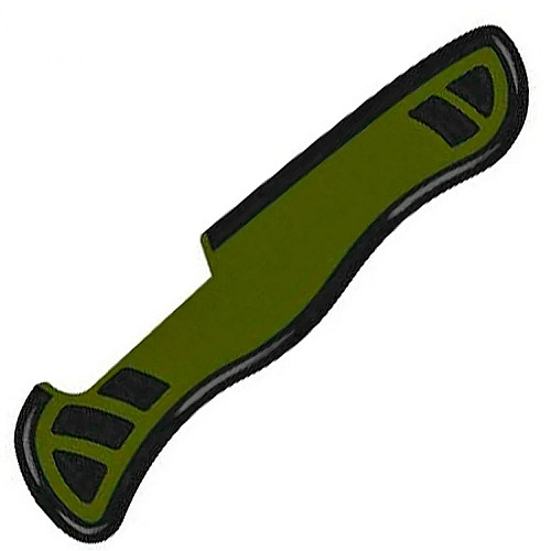 Накладка на нож Victorinox 111мм задняя H Черный/Зеленый (1049-VxC8334.C2)